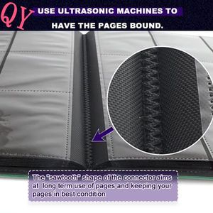 Q Y 360-Page Custom n Trading <b>Card</b> <b>Binder</b> Yugioh Zipper Pocket <b>Binder</b> with 12 Album PU Cover Portable Customizable <b>Binders</b> - Product Image 6
