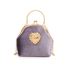 Nueva llegada 2024 bolsos de mano pequeños de terciopelo de moda para niñas bolso Popular señora lindos bolsos de noche de moda - Product Image 5