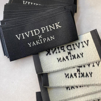 Étiquettes tissées personnalisées haute densité avec logo de marque pour vêtements et artisanat