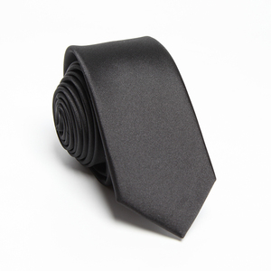 Cravatta da <span class=keywords><strong>Uomo</strong></span> Personalizzata 5cm Grigio Chiaro per Matrimonio Alta Qualità Raso Poliestere Tinta Unita Sottile con Etichetta Privata - Product Image 6