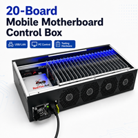 Box Phone Farms 20-Slot USB OTG Ethernet LAN Sync untuk Game Multi-instance Studio Pertumbuhan Media Sosial