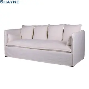 Shayne Annual Sales Over US 100 Million Factory White Fabric Classic Contemporary Furniture Executive European Sectional Sofa