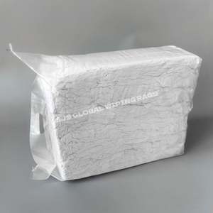 Chiffons de nettoyage industriels en coton 100% recyclé, sans peluches, blancs, pour usage marin - Product Image 1