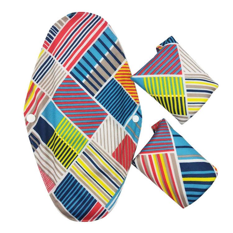 Wholesale Organic Bamboo Charcoal Cloth Menstrual Pad Female Menstrual Period Pads for Women Washable Sanitary Napkin