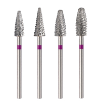Foret de lime à ongles électrique en carbure violet de sécurité de haute qualité pour l'enlèvement de Gel 2.35mm clous de foret en carbure