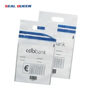 Deposit Bag SEAL QUEEN Custom Logo Printed Courier Ploy Bag Tamper Evident Bank Deposit Secure Money Bag