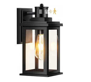 Lampade da Parete per Esterni dal Tramonto all'Alba, Illuminazione per Portico con Paralume in Vetro Effetto Acqua, Antiruggine per <span class=keywords><strong>Casa</strong></span> e Garage - Product Image 1