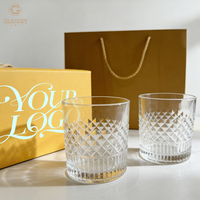 Verre à whisky de haute qualité 11 oz, verre à whisky classique à facettes, mug à bière, verre à shot de whisky, coffret cadeau