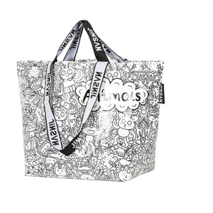 厂家批发高品质定制PP编织袋大容量时尚印花环保购物编织袋 - Product Image 1