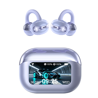 Écouteurs TWS BT V5.3 à clip d'oreille, Type-C, étanches IPX4, pour le sport, compatibles Android et iOS, mini, portables, son HiFi, sans fil