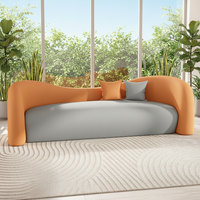 Canapé d'angle tendance pour appartement de luxe, revêtement en tissu anti-griffures pour chat |   Cadre en bois massif de style nordique moderne