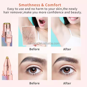 Recortador de cejas recargable ceja labios cuerpo depilación Facial eléctrico portátil 2 en 1 afeitadora facial para mujeres - Product Image 4