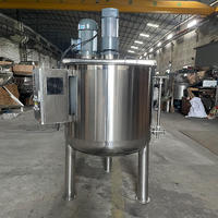 Acier inoxydable 200L 500L 1000L 2000L réservoir de mélange émulsifiant homogénéisateur réservoir chauffage électrique réservoir de mélange avec agitateur