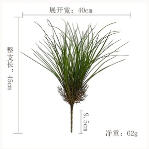 Herbe artificielle Meng Jie avec plume de 30cm-100cm, base en caoutchouc souple, décoration intérieure, verdure - Product Image 3