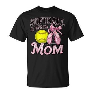 T-shirt Softball And Dance Mom, motif de chaussures de ballet roses, design Softball - Product Image 1