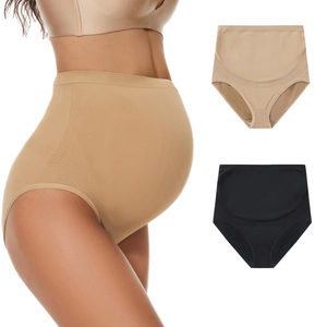 Culottes de maternité sans couture taille haute douces et confortables pour le soutien abdominal – Vente en gros S M L YF16 - Product Image 1