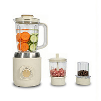 3-in-1 Multifunctionele Elektrische 800W 3-Snelheden Fruit- en Groentenblender Sapcentrifuge Voedselverwerker Hakselaar Vleesmolen Plastic