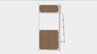 Vente en gros de meubles pour dortoir Lit simple double pour adolescents Loft Dortoir avec bureau