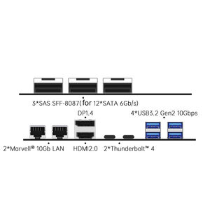 New 14-Bay NAS Motherboard 2x10G LANs Intel Ultra 9 285H 7 255H 32G LPDDR5 Max 12*SATA 2*NVMe 2*USB4 <b>Gaming</b> <b>Mini</b> <b>PC</b> Mainboard - Product Image 5