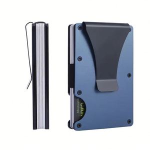 X418 Slim Credit Card Holder Front Pocket Men <b>Wallets</b> Aluminum <b>Metal</b> <b>Wallet</b> Money Clips Minimalist <b>Wallet</b> for Men - Product Image 2