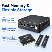 Mini PC Core I9 13900H DDR5 64 Go Max Double SSD NVMe M.2 WiFi 6E Double LAN 2.5G USB4 Triple 4K Ordinateur de Bureau pour Distributeur