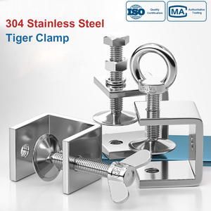 304 Stainless Steel Tiger <b>Clamp</b> Adjustable Heavy Duty Clamping Clip with Eye Bolt for <b>Woodworking</b> Machinery Fixture - Product Image 4