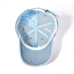 หมวกเบสบอลแบบ Snapback ยูนิเซ็กซ์ รุ่น OEM สั่งทำได้ ขายส่ง สไตล์สปอร์ต ผ้าด็อบบี้ ลายผลไม้ ลุคยีน<span class=keywords><strong>ส์</strong></span>ฟอกสีน้ำเงินคุณภาพสูง - Product Image 6