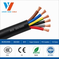 Câble de commande, câble multiconducteur RVV RVS PVC 300V 500V, cordon d'alimentation en cuivre 2 3 4 5 conducteurs, fil électrique LSZH pour appareils électroménagers