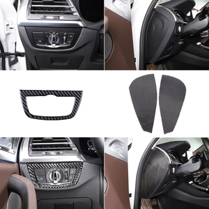 Pour 2018-2022, pour X3, améliorations intérieures de luxe en fibre de carbone souple, kits d'autocollants décoratifs noirs - Product Image 4
