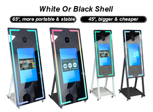 2025 New Selfie ma thuật gương Photo Booth trường hợp bằng gỗ với máy ảnh khả năng tương thích - Product Image 5