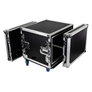 Amp <span class=keywords><strong>Rack</strong></span> với 8U không gian 8U sốc Núi Road trường hợp hàng hóa trường hợp trường hợp chuyến bay với Caster bánh xe - Product Image 2