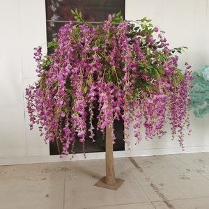 T Table Decore Mariage <span class=keywords><strong>Fleur</strong></span> Rose Arbre Centre de Table Artificielle <span class=keywords><strong>Violette</strong></span> <span class=keywords><strong>Fleur</strong></span> de Cerisier Fausse Glycine Arbre Artificiel à Vendre - Product Image 5