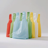 Sacs de courses personnalisables en PEHD avec poignée, impression en héliogravure, résistants à l'humidité, avec logo personnalisé pour entreprises et supermarchés