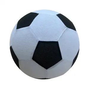 8.5 inç özelleştirilmiş yumuşak pvc plastik şişme Polyester kumaş kaplı çocuklar oyun oyuncak voleyball futbol topu kapaklı