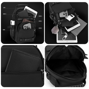 Sac bandoulière multifonctionnel pour homme, sac messager décontracté, sac à l'épaule portable, vente en gros - Product Image 5