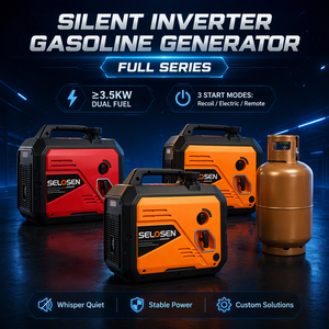3.5KW 3.6KW Dual Fuel <b>Silent</b> <b>Generator</b> Gasoline LPG Pure Sine Wave With Optional Trolley Pull Rod for Camping Home - Product Image 2
