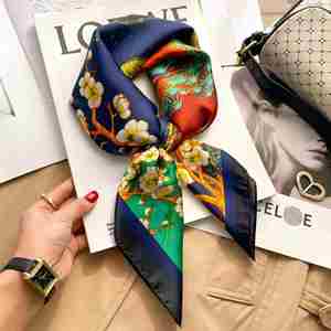 70 petites écharpes carrées pour femmes, printemps, automne et hiver, style coréen, toutes occasions, style occidental, écharpe fine - Product Image 6