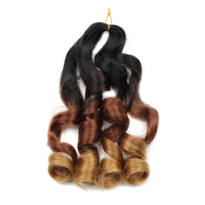 En gros Français Curl Tressage Extensions de <span class=keywords><strong>Cheveux</strong></span> Synthétiques Vague Lâche Yaki Texture Crochet Mèches de <span class=keywords><strong>Cheveux</strong></span> pour Tresses Africaines - Product Image 4
