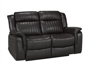Sofá Seccional Eléctrico Reclinable de Cuero Sintético, Sofá Moderno de Lujo con Reposacabezas y Soporte Lumbar Ajustables - Product Image 5