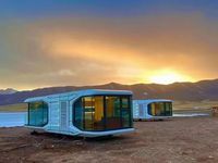 Maison Moderne de Luxe à 2 Chambres et 2 Salles de Bain avec Balcon Mobile pour Centre Commercial, Hôtel, Bâtiment de Bureaux, en Panneaux Sandwich, Installation Rapide