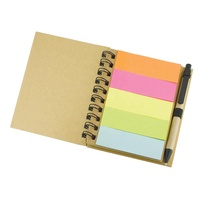 Bloc-Notes autocollant de couleurs, carnet de Notes avec stylo et note adhésive, cadeaux promotionnels