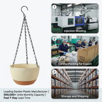 Pots de fleurs suspendus bicolores modernes pour usage quotidien, en plastique, pour plantes araignées, avec chaîne métallique, pour l'intérieur et l'extérieur, panier décoratif de jardin