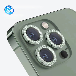 Cubierta de lentes de cámara adhesiva de vidrio trasero para <span class=keywords><strong>iPhone</strong></span> <span class=keywords><strong>13</strong></span> <span class=keywords><strong>Pro</strong></span> <span class=keywords><strong>Max</strong></span> 15 <span class=keywords><strong>Pro</strong></span> 16 Plus <span class=keywords><strong>Protector</strong></span> de lente de cámara Bling Diamond Lens - Product Image 5