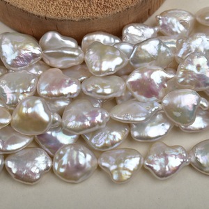 Baroque Shaped Heart- Shaped Pearl Necklace <b>Loose</b> <b>Bead</b> Semi-Finished DIY Accessory Straight Bare <b>Bead</b> - Product Image 2