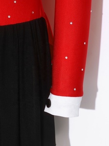 Robe de patinage pour filles, style smoking, avec nœud papillon en strass, jupe plissée, costumes de patinage artistique, tenue de scène, sur mesure - Product Image 5