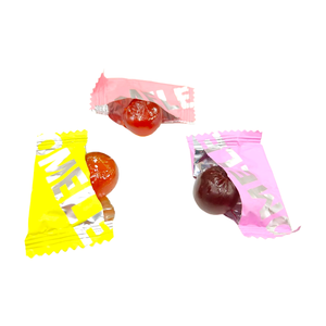 Bonbons gélifiés fourrés aux jus, personnalisables par le fournisseur (OEM/ODM), saveurs de fruits assorties, avec centre éclatant, en forme de saucisse, pour <span class=keywords><strong>les</strong></span> collations des enfants - Product Image 4