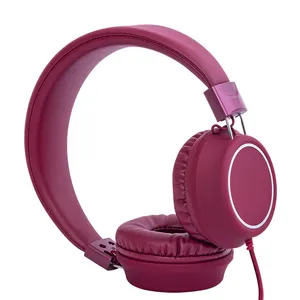Custom Logo On-ear Headphones 3.5 Mm Wired Earphone Oem Odm Kids Cute Girls Headphone With Microphone Headset Manufacturer
