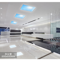Moderne 600*600mm LED Panneau Lampes Nouveau Virtuel Sunlight Skylight App Dimmable Plafond à Distance pour Bureau Boutique Artificiel Naturel