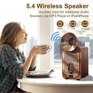 Retro Bt <span class=keywords><strong>Speaker</strong></span> Draadloze 4000Mah Oplaadbare 30W Luidspreker Hout Bt 5.4 <span class=keywords><strong>Speaker</strong></span> - Product Image 2
