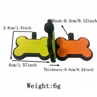 OKSILICONE Knochen form Hunde marke Halskette Haustier leer Silikon QR-Code Haustier ID Hund Namensschilder Halsband zum Gravieren Anhänger Haustier Tag